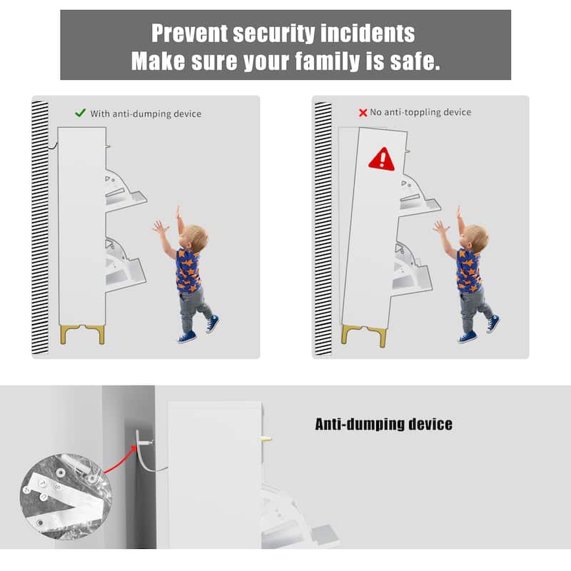 Anmytek Pull Out Shoe Cabinet Tiered Storage Organizer for Entryway Closet Bedroom