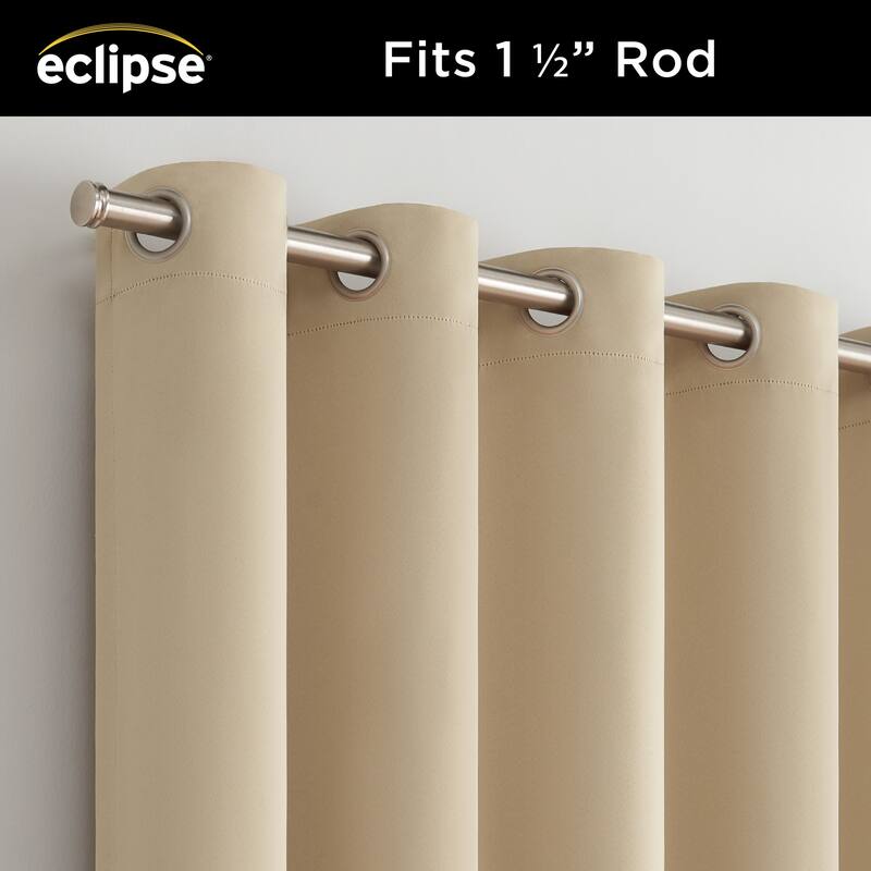 Eclipse Blackout Curtains, Darrell Thermaweave Grommet Extra Wide Curtains, Sliding Door Curtains 84 in x 100 in