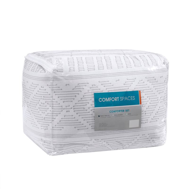 Comfort Spaces Albany Cotton Jacquard Comforter Set
