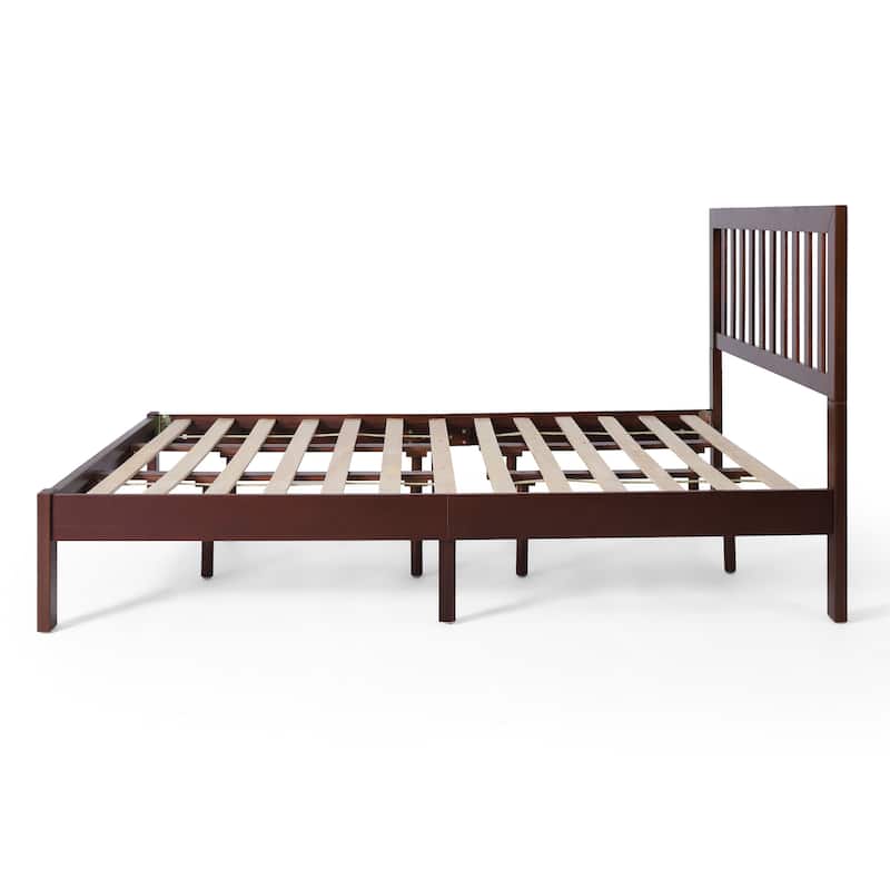 Norgate Modern Farmhouse Acacia Wood Queen Bed Platform by Christopher Knight Home