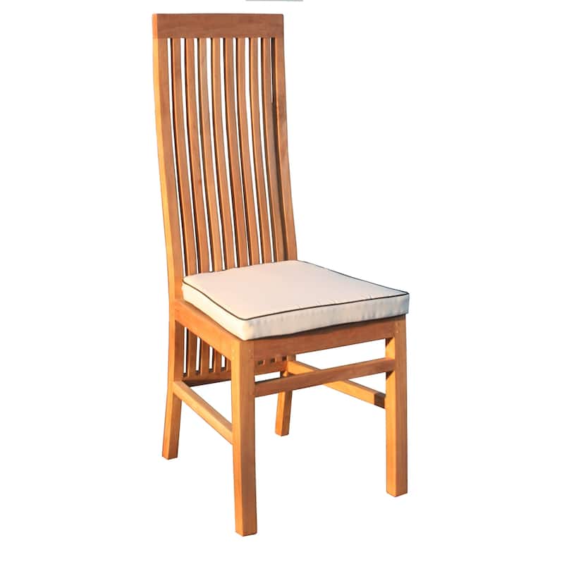 Chic Teak 9 Piece Oval Teak Wood West Palm Table/Chair Set With Cushions
