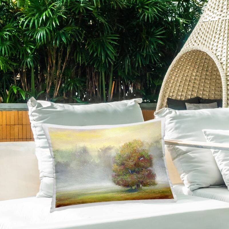 Stupell Dry Brush Tree in Nature Printed Outdoor Throw Pillow Design by Ashley Davis