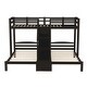 preview thumbnail 16 of 14, Triple Twin Bunk Bed with Storage Board, Built-in Staircase & Drawers - Sturdy Pinewood Frame