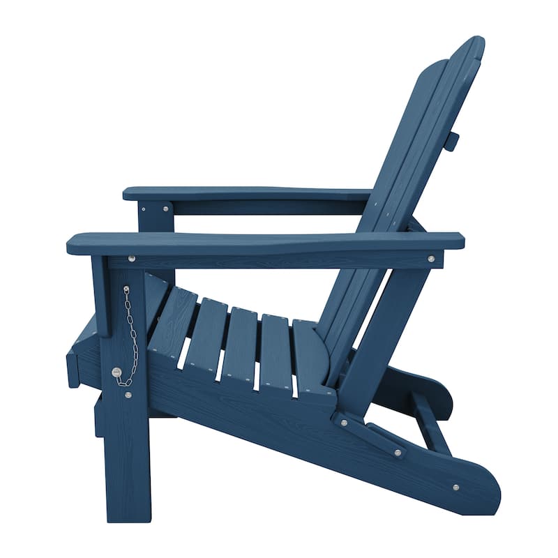 Outdoor HDPE Folding Classic Adirondack Chair All-Weather