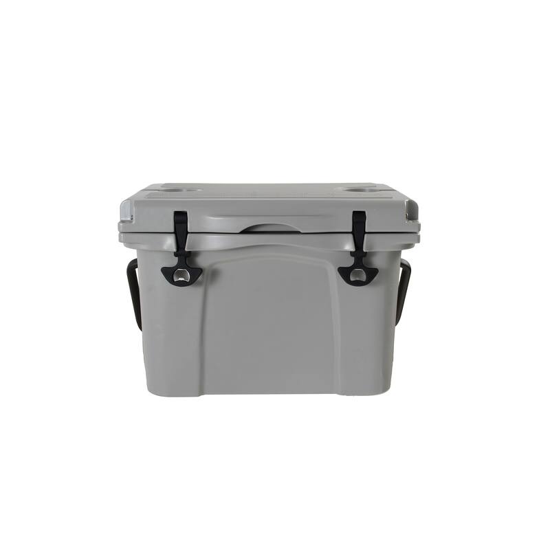 25QT Portable Cooler, Insulated Hard Cooler with Bottle Opener, Cup Holder, Forming Ruler, Travel, Beach, Camping, Fishing
