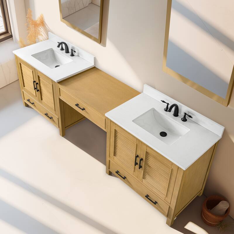 Estate 102" Double Sink Bathroom Vanity Modular Set