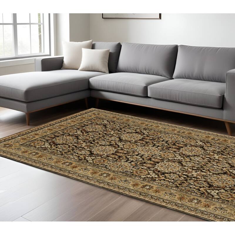 HomeRootsOriental Traditional Rectangle Area Rug - 157.48' X '120.08' X '0.55