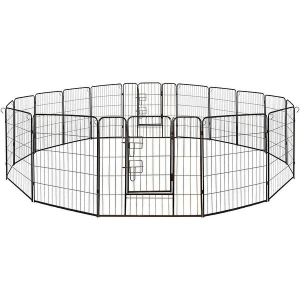 ALEKO Pet Playpen Dog Kennel Pen Cage Fence 8 Panel Bed Bath & Beyond