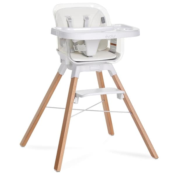 slide 2 of 12, Evolur 360° Bloom Highchair Panna Cotta