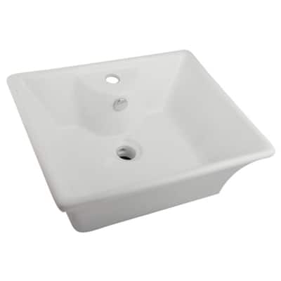 Kingston Brass Forte 18-7/8" Rectangular Vitreous China Vessel Sink