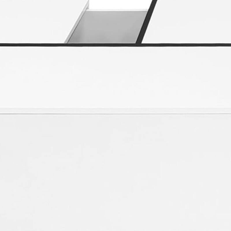 HomeRoots 47" White Wood Extendable Coffee Table With Storage - 47.20 in. x 15.60 in. x 23.60 in.