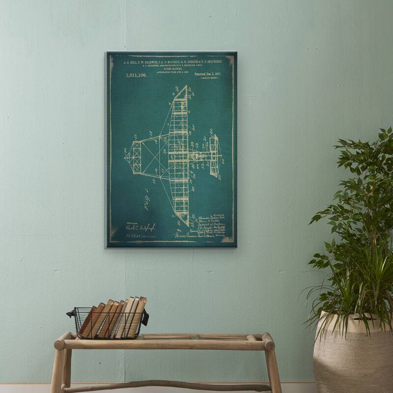 Flying Machine I Blue by Grand Image Canvas Art Print