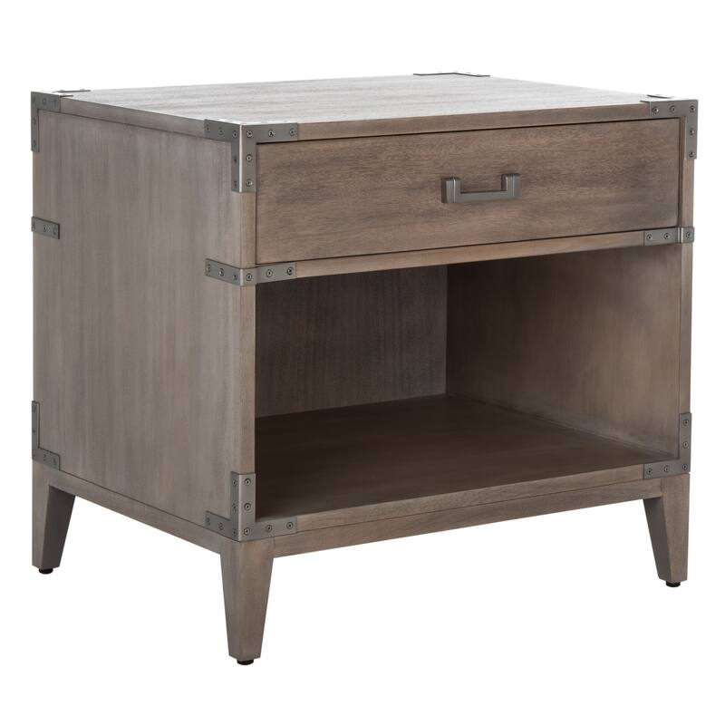SAFAVIEH Couture Guitta 1-Drawer 1-Shelf Wood Nightstand