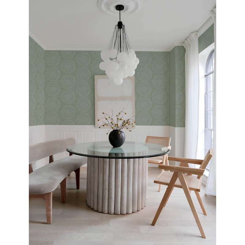 A-Street Prints Salma Sage Medallion Wallpaper
