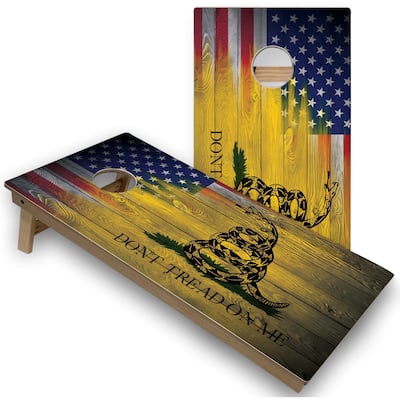 Gadsden & USA Flag Regulation 2x4 Cornhole Board Set