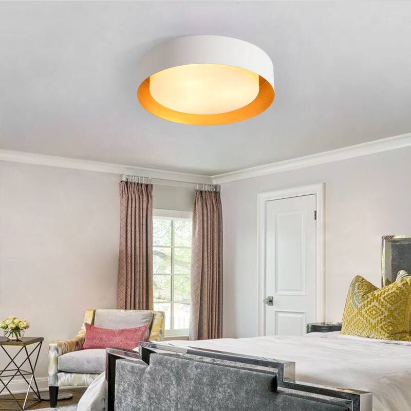 Modern Minimalist Round Drum Flush Mount Ceiling Lights