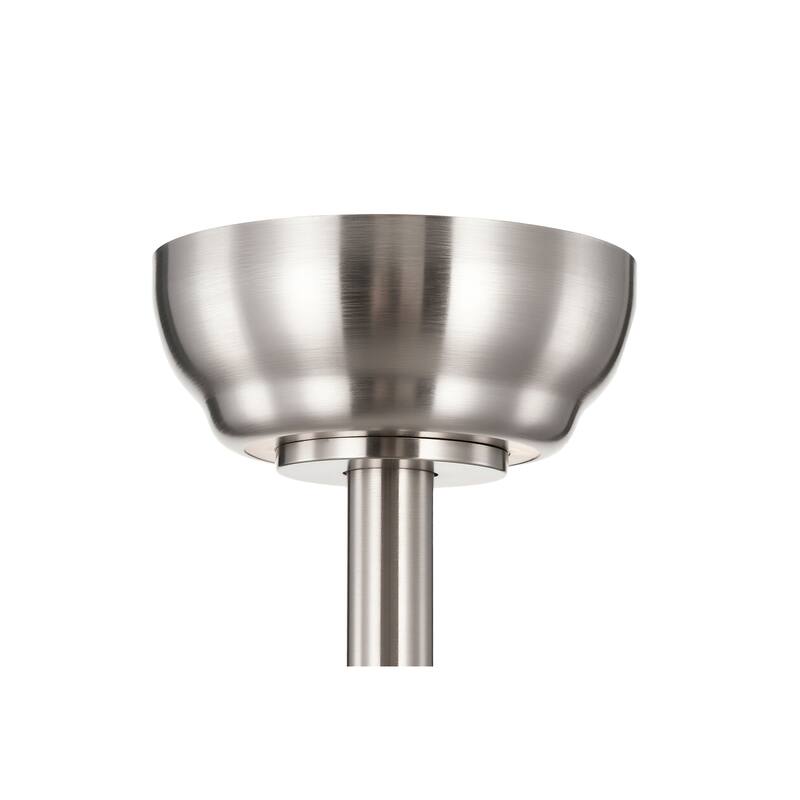 Matte Black/Brushed Nickel 52 in. Integrated LED Indoor 5-Blade Ceiling Fan with Pull Chain