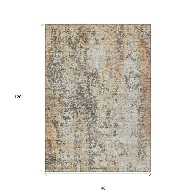 HomeRoots Abstract Transitional Rectangle Outdoor Rug