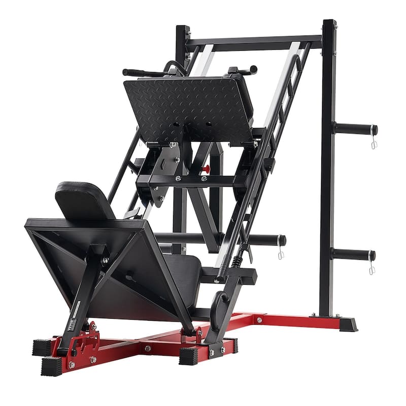 Carbon Steel Leg Press with Hack Squat Machine and 3-Level Adjustable Backrest Perfect for Home Gym Training - 85” x 58” x 48”
