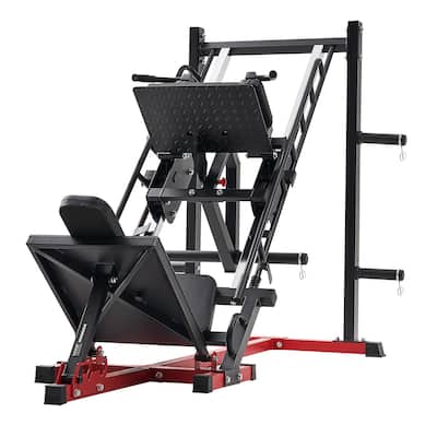 Carbon Steel Leg Press with Hack Squat Machine and 3-Level Adjustable Backrest Perfect for Home Gym Training - 85” x 58” x 48”