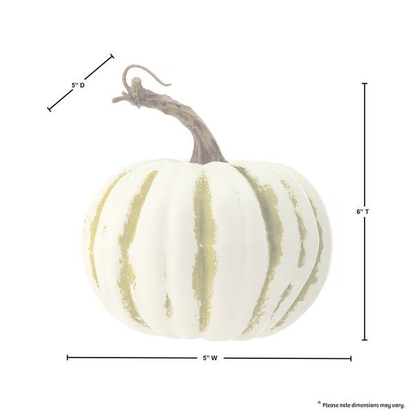 dimension image slide 0 of 4, 5" Latex Harvest Vine Pumpkin Set of 2