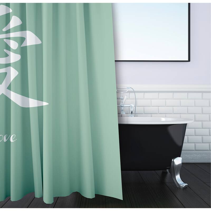 71 x 74inch Love Word Print Shower Curtain Bed Bath & Beyond 11916440