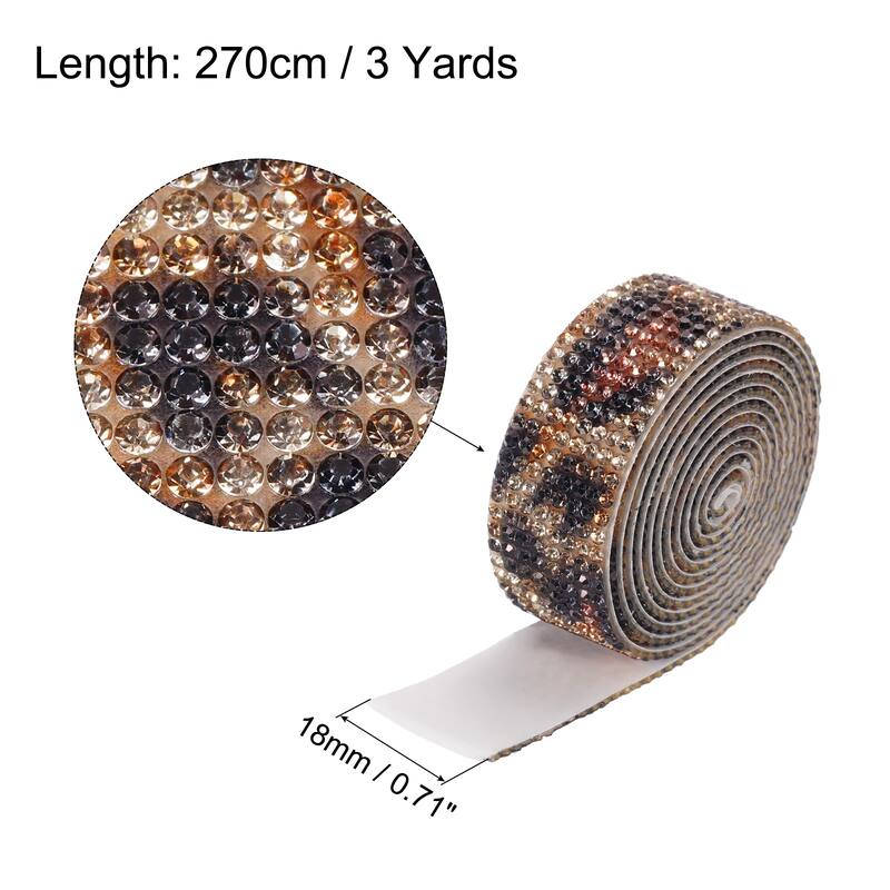 3Roll 3 Yards 8mm Diamond Ribbon White - Black,Yellow - 18mm