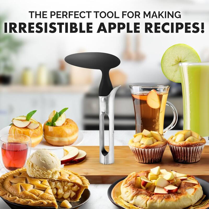 Zulay Kitchen Ultra Sharp Stainless Steel Apple Corer Tool
