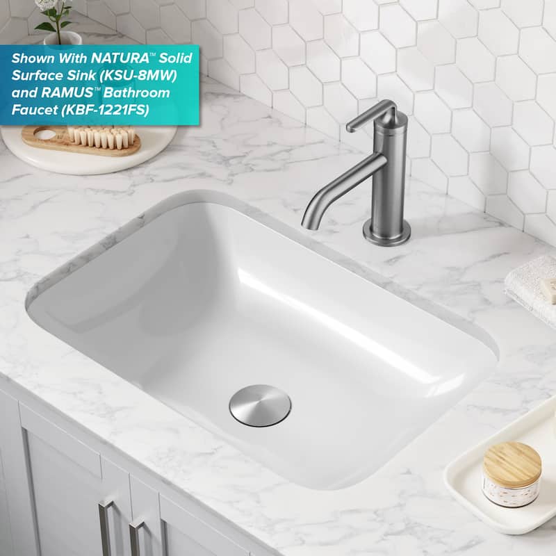 KRAUS Pop-Up Drain w Overflow, Bathroom Sink, Chrome, Nickel