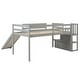 preview thumbnail 6 of 16, Modern Twin Size Loft Bed With Staircase,Storage,Slide,Full-length Safety Guardrails for Bedroom