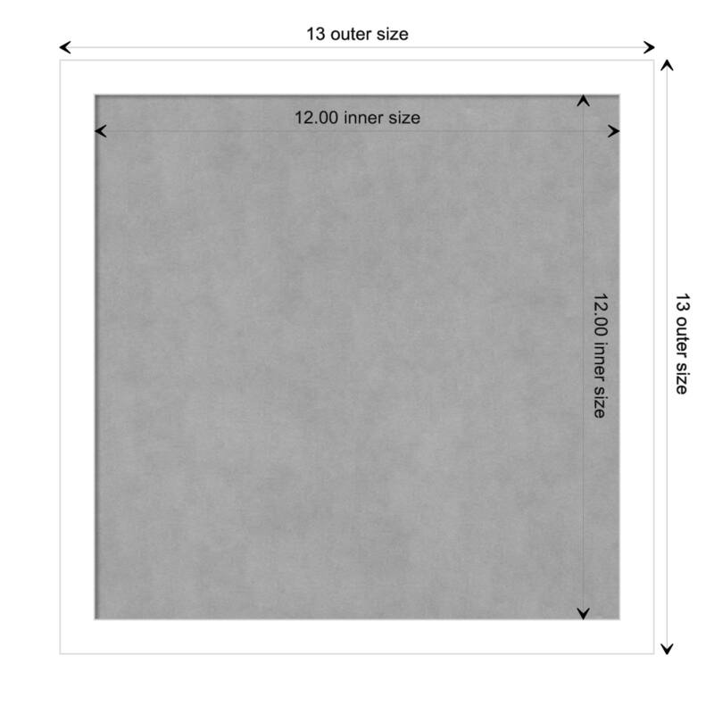 Amanti Art Svelte White Framed Magnetic Board - Board Size 12x12
