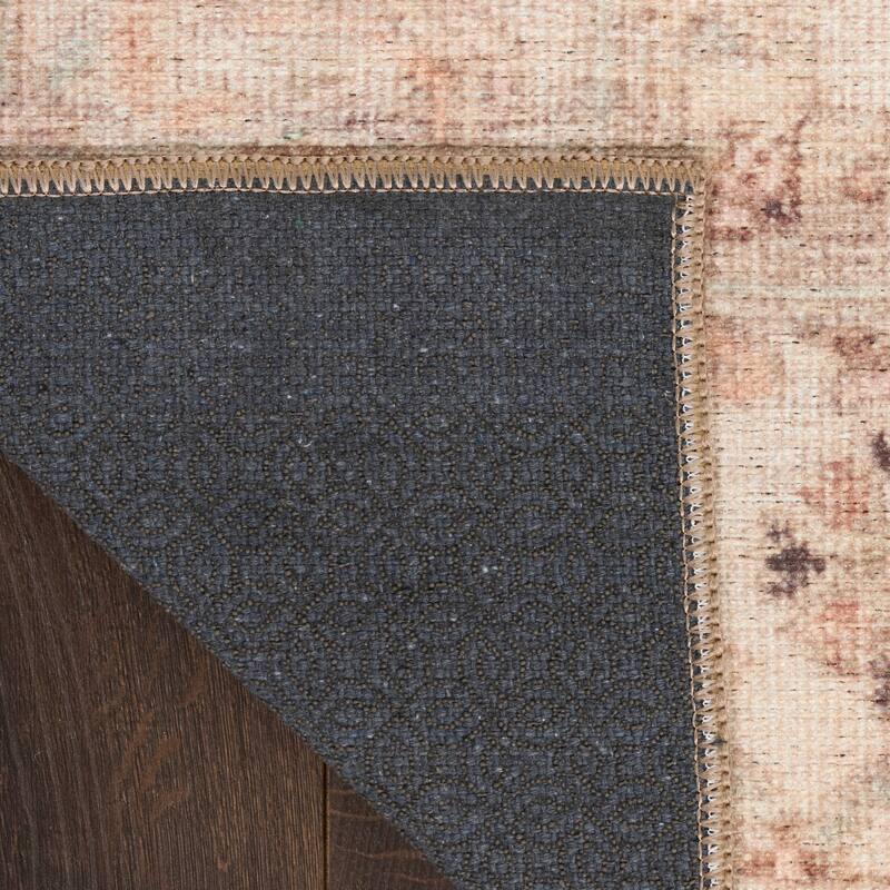 Nourison Vintage Washables Indoor only Beige Persian Area Rug