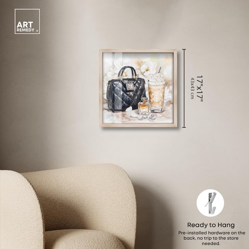 Trinkets and White Floral Shadowbox by Art Remedy