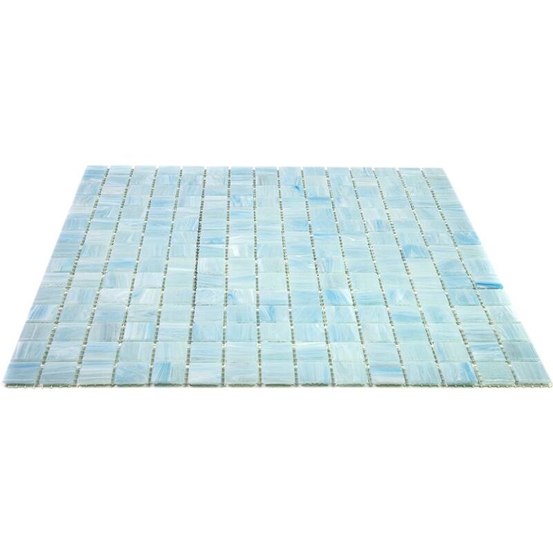 Apollo tile 12" x 12" Celestial Glossy Columbia Blue Glass Tile (20 sq ft/case) - 20 Pack