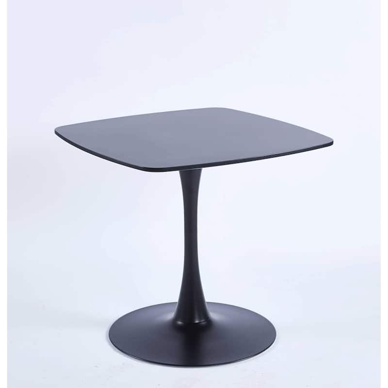 Mid-century Dining Table With Mdf Table Top - 31.5" - Matte Black