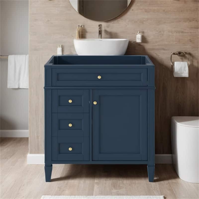29" Bathroom Vanity with 2 Drawers and Tip-out Drawer (No Sink)