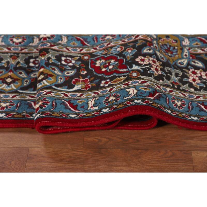 Medallion Kashan Turkish Area Rug Machine Made Living Room Carpet - 9'8" x 13'0"