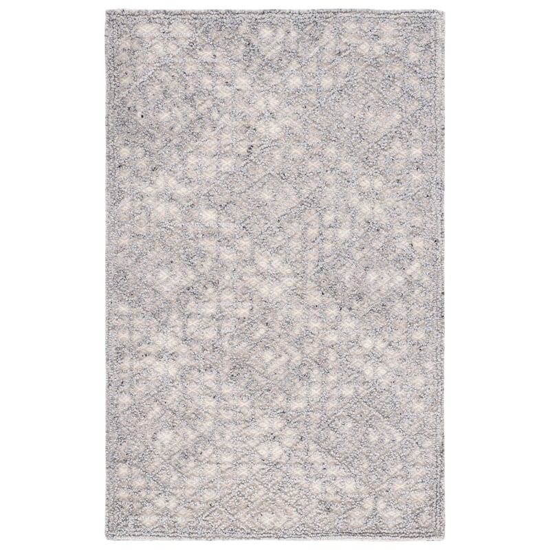 SAFAVIEH Handmade Trace Lakisha Wool Rug - 2'3" x 4' - Grey/Grey