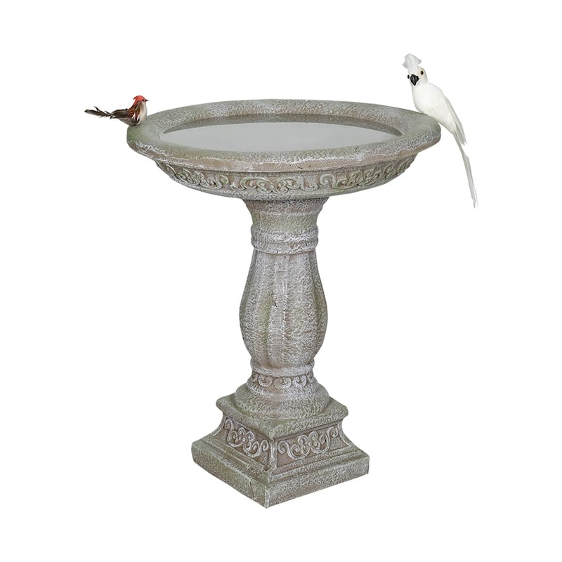 Antique Pedestal Bird Bath, Concrete Bird Baths for Garden Yard Decor