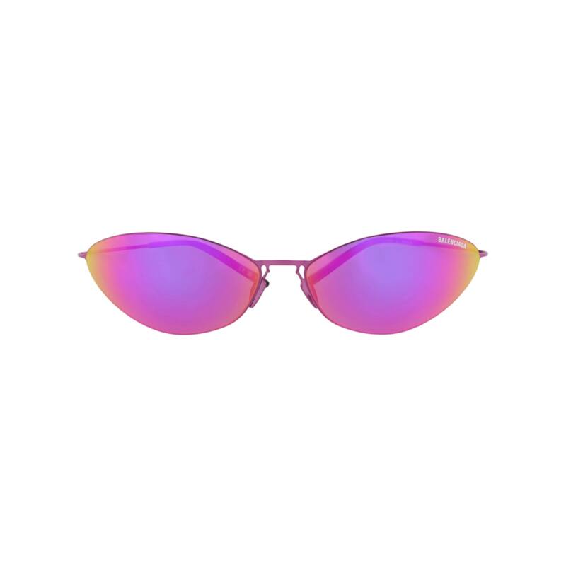 Balenciaga Cat Eye-Frame Titanium Sunglasses - Pink Pink Violet - Pink - Grey Lens