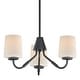 preview thumbnail 1 of 9, Maxim 12695WT Durham 3 Light 19" Wide Chandelier Black