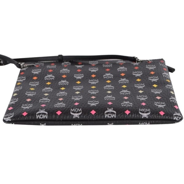 Shop Mcm Coated Canvas Black Diamond Visetos Spectrum Flat