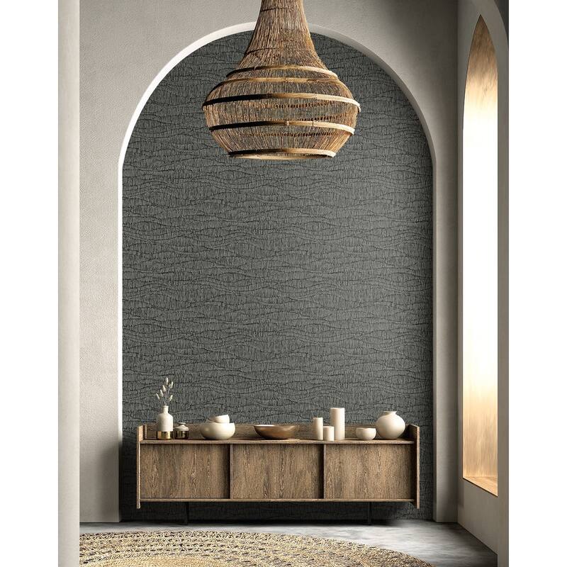 Seabrook Designs Tatiana Waves Non-Woven Unpasted Wallpaper