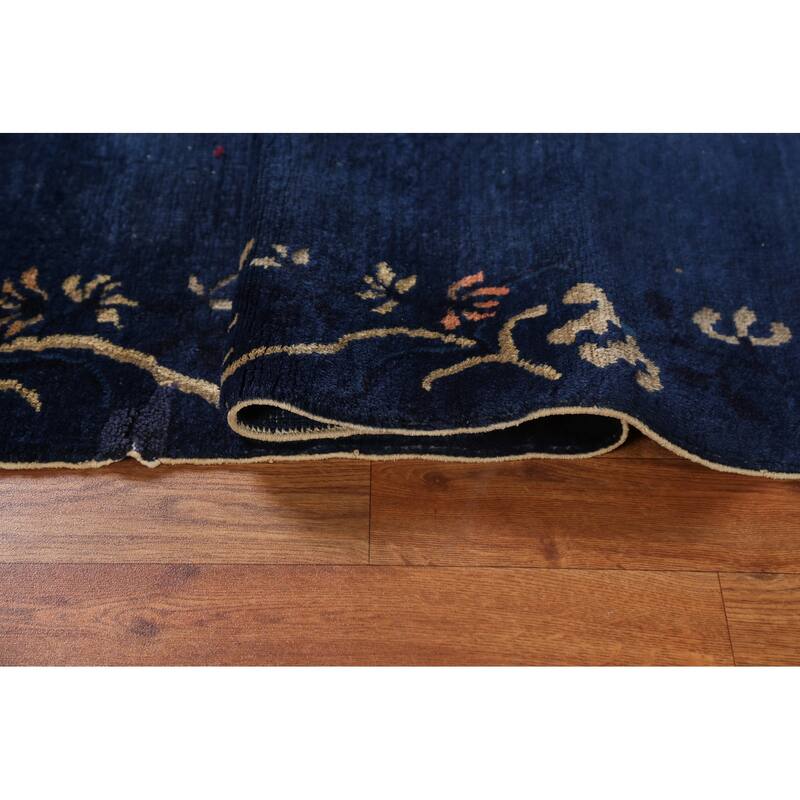 Antique Vegetable Dye Art Deco Chinese Oriental Wool Rug Hand-knotted - 3'1" x 5'9"