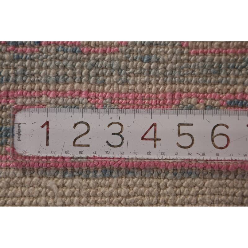 Hand Knotted Oriental 100% Wool Carpet Transitional All-Over Beige & Ivories Oushak Area Rug - 12' 4'' X 9' 0''