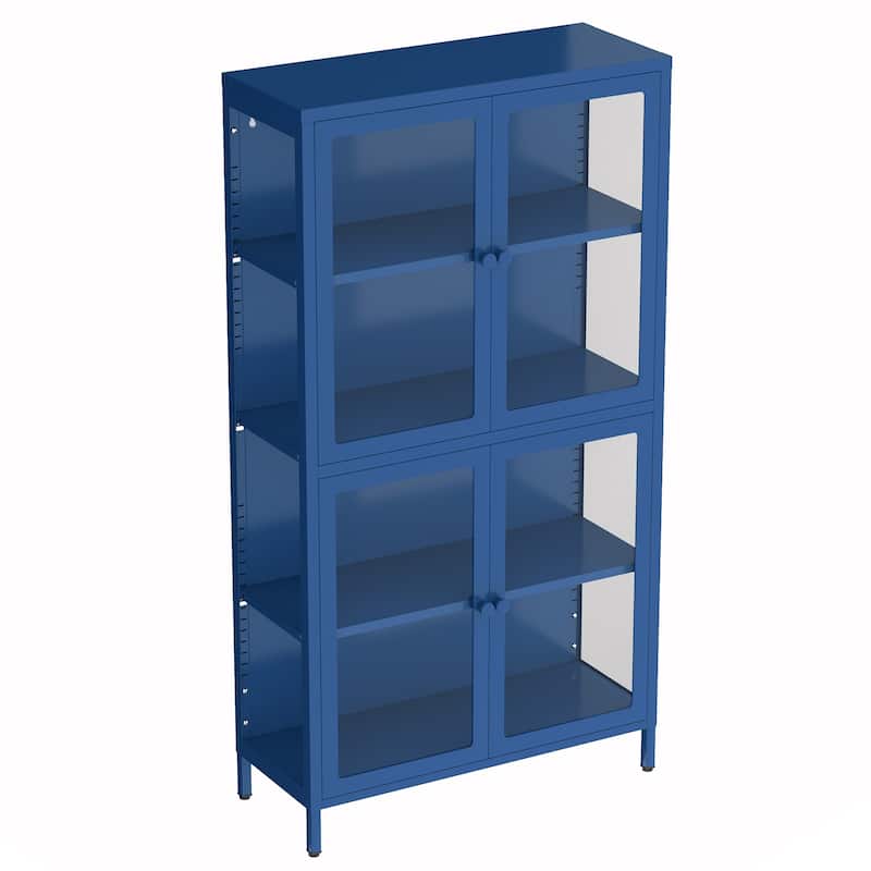 Four Glass Door Storage Cabinet