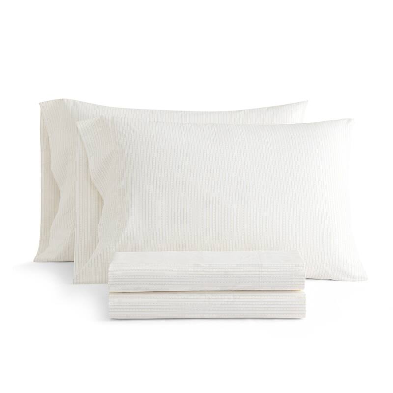 Martha Stewart Printed Cotton Percale Sheet Set
