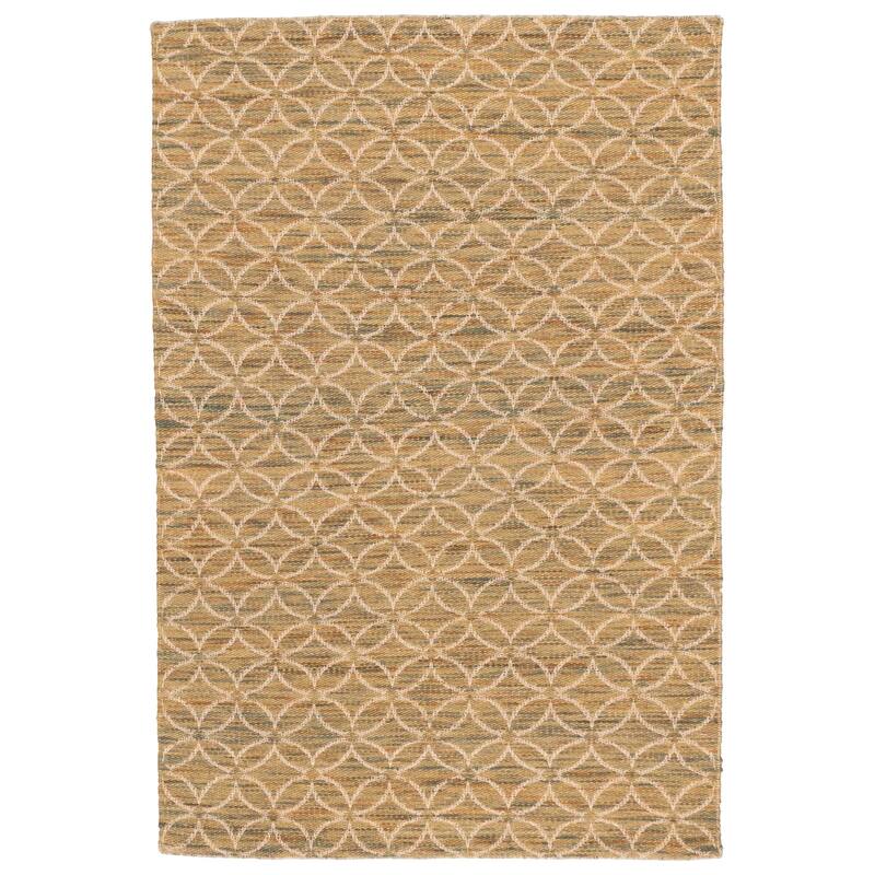 ECARPETGALLERY Braid weave Sienna Olive Wool Rug - 5'0 x 7'7