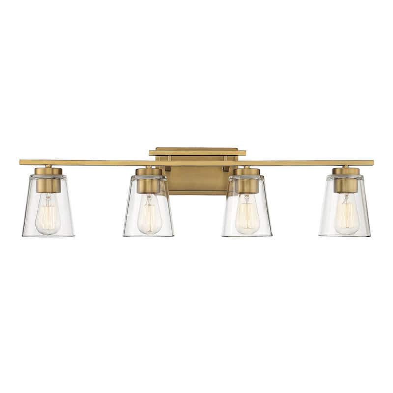 Savoy House Calhoun 4 Light 32" Wide Bathroom Vanity Light - Warm Brass