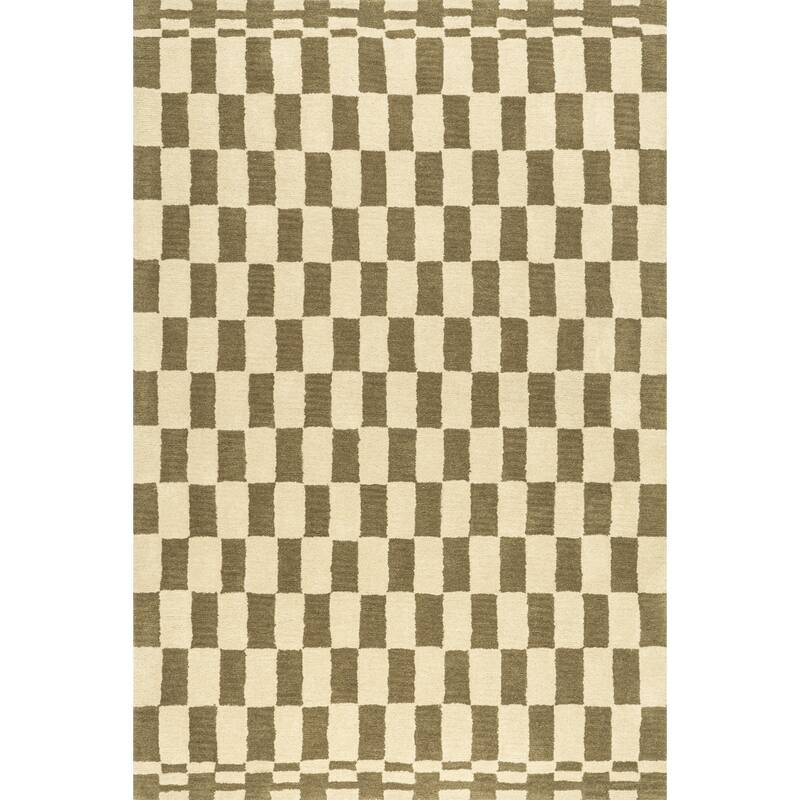 Kia Checkerboard Wool Area Rug